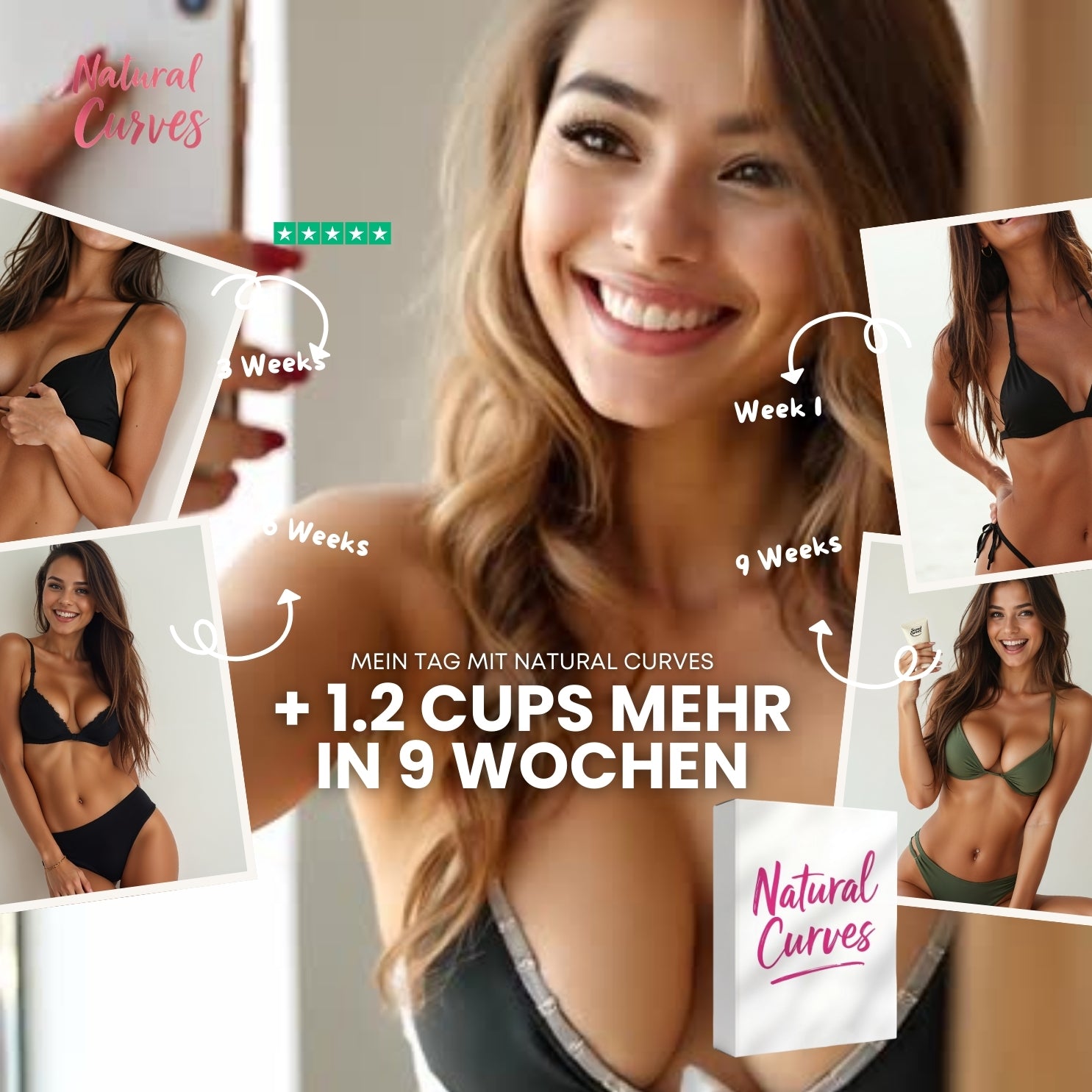 Natural Curves+ APP. +1 Cup in 60 Tagen. Natürliche Brustvergrößerung