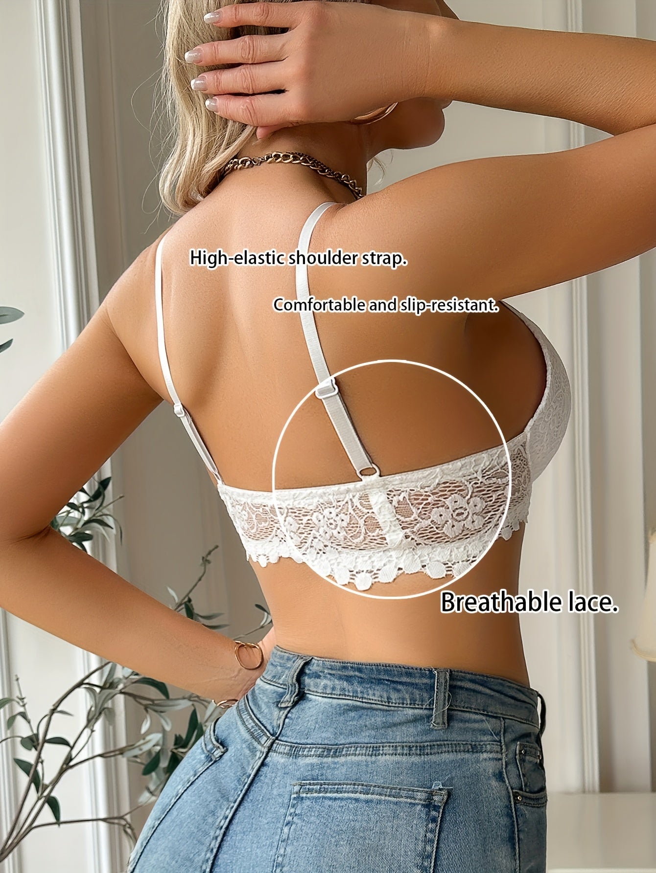 Aurelia Intimates® – Sexy Floral Lace Front Closure Push-Up BH mit Bügel, Schwarz, Elegantes Spitzen-Design ohne Polsterung
