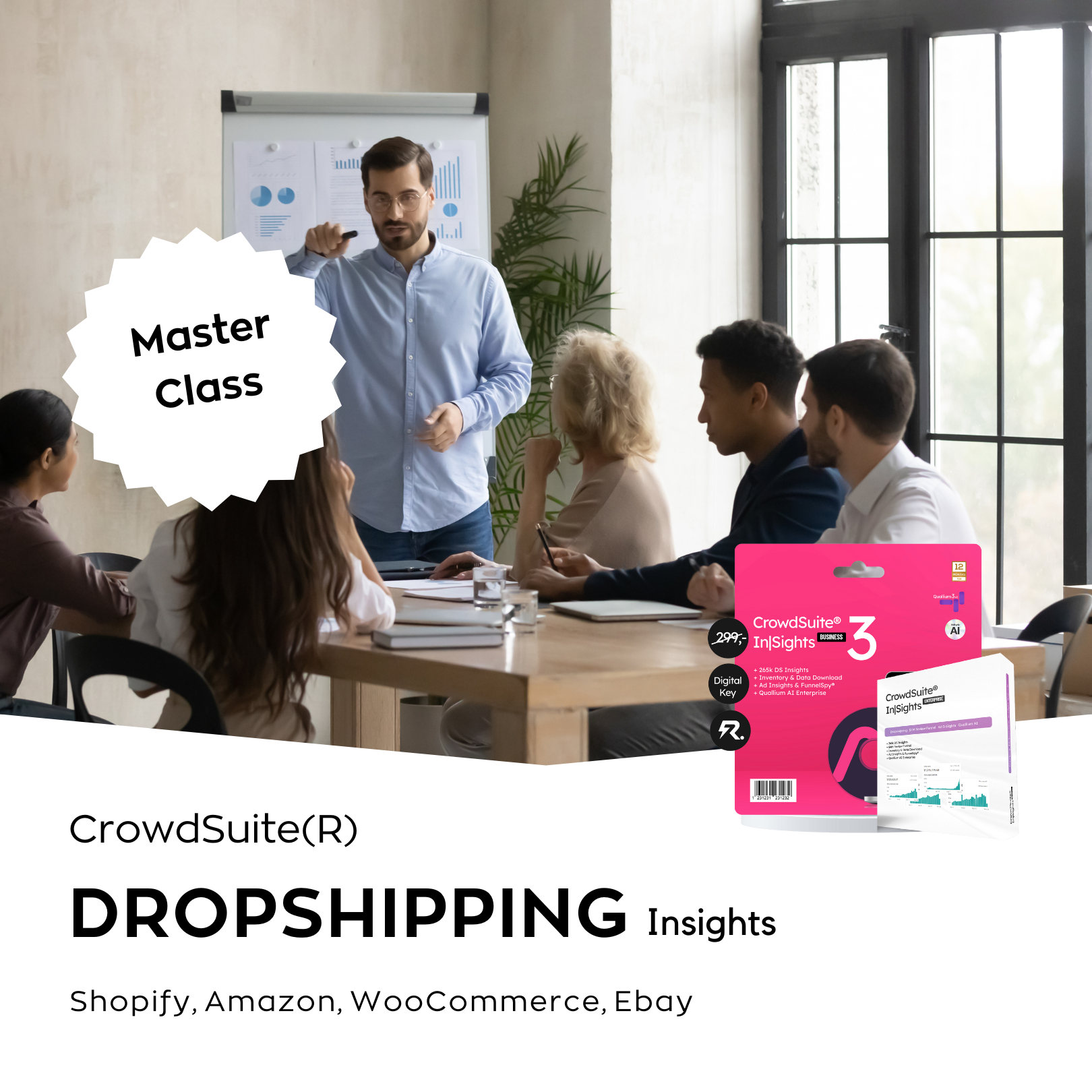 Aktions Bundle: CrowdSuite® CSX In|Sights 4 Millionen Euro Review Funnel Coaching + Dropshipping Cloud und alle Insights