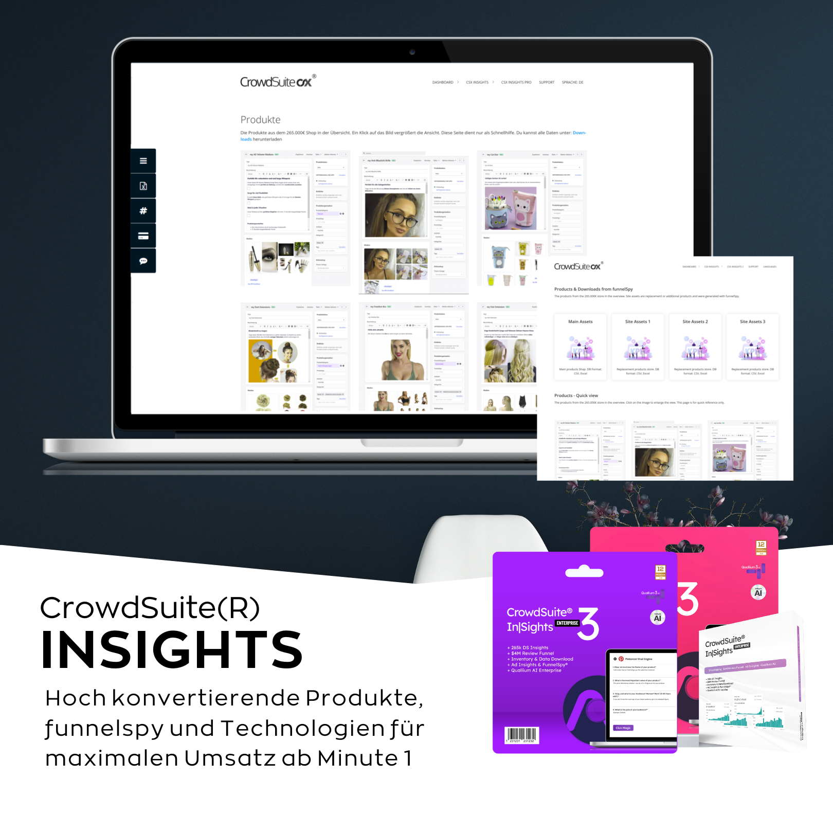 Aktions Bundle: CrowdSuite® CSX In|Sights 4 Millionen Euro Review Funnel Coaching + Dropshipping Cloud und alle Insights