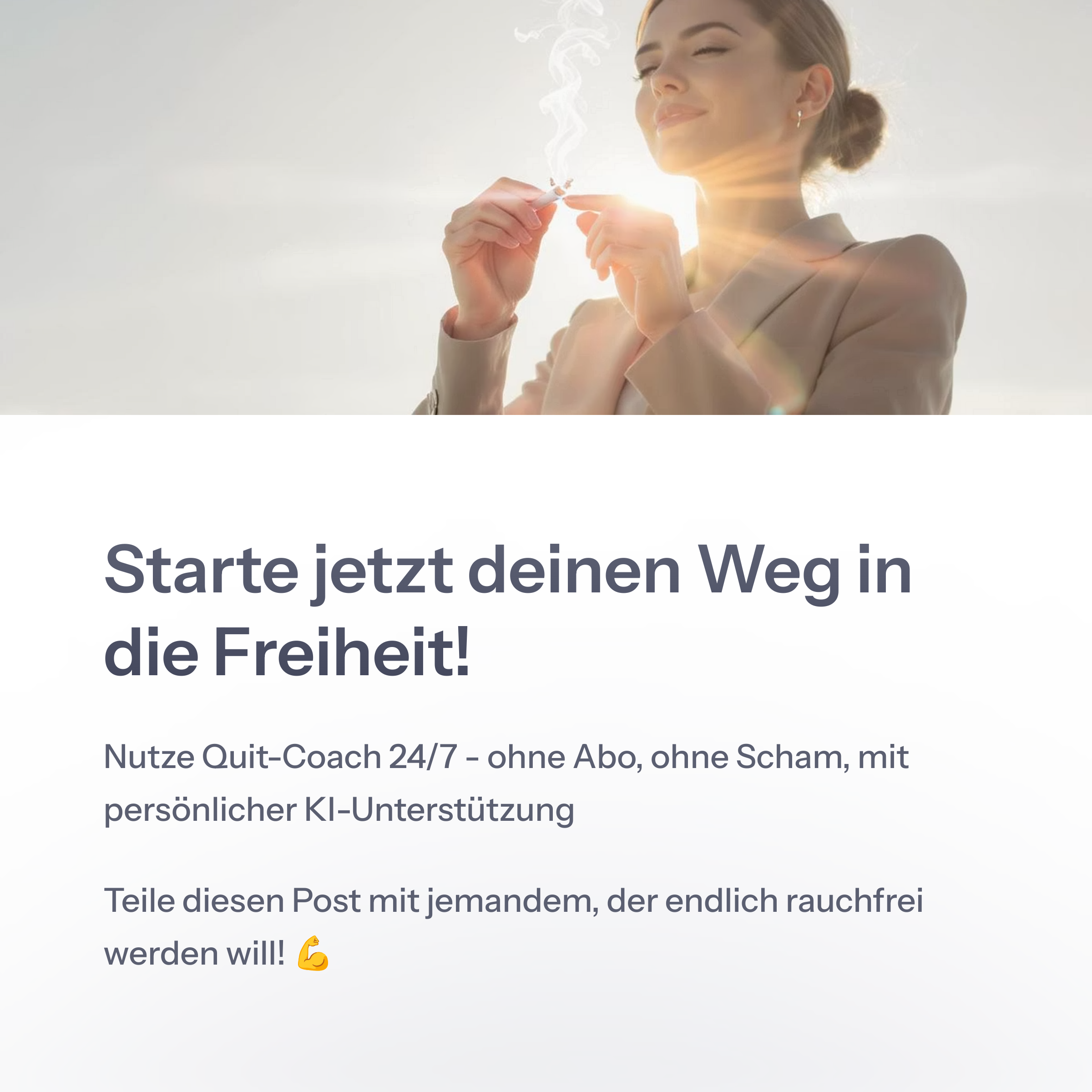 Quit-Coach. Rauchfrei KI. 12 Monate inkl. Buch