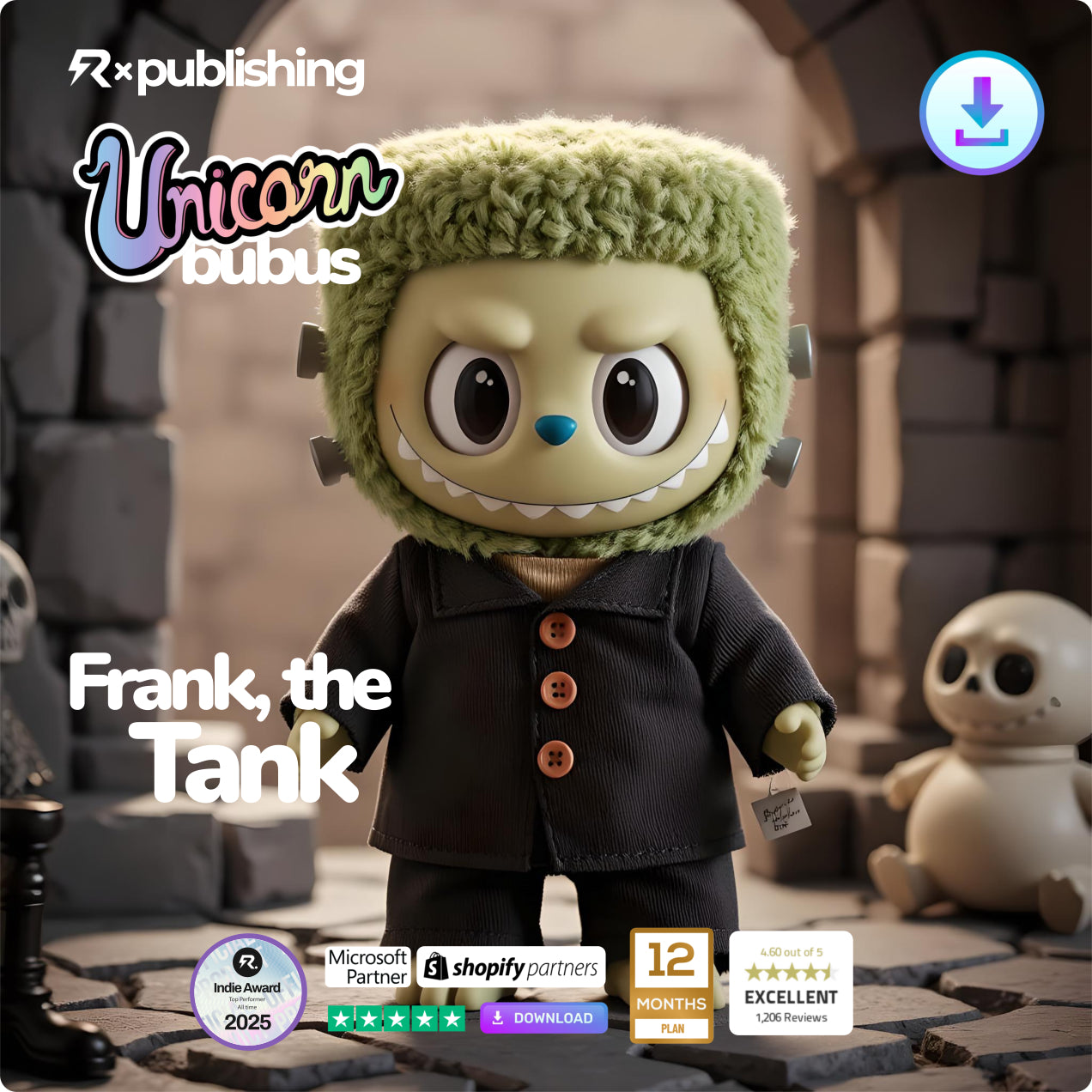 NEU! Unicorn Bubus - Echte KI Wesen. Bad Edition. Frank the Tank
