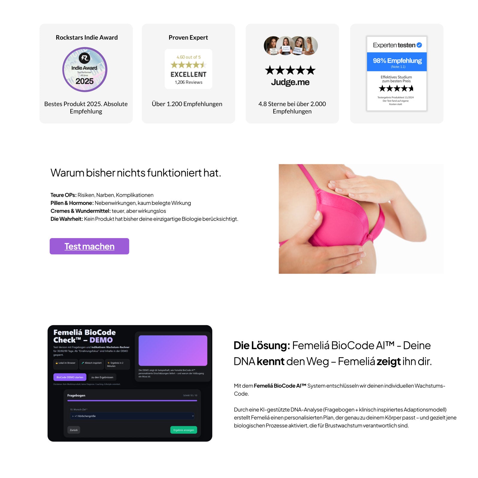 Starter Kit - Natürliche Brustvergrößerung femeliá+