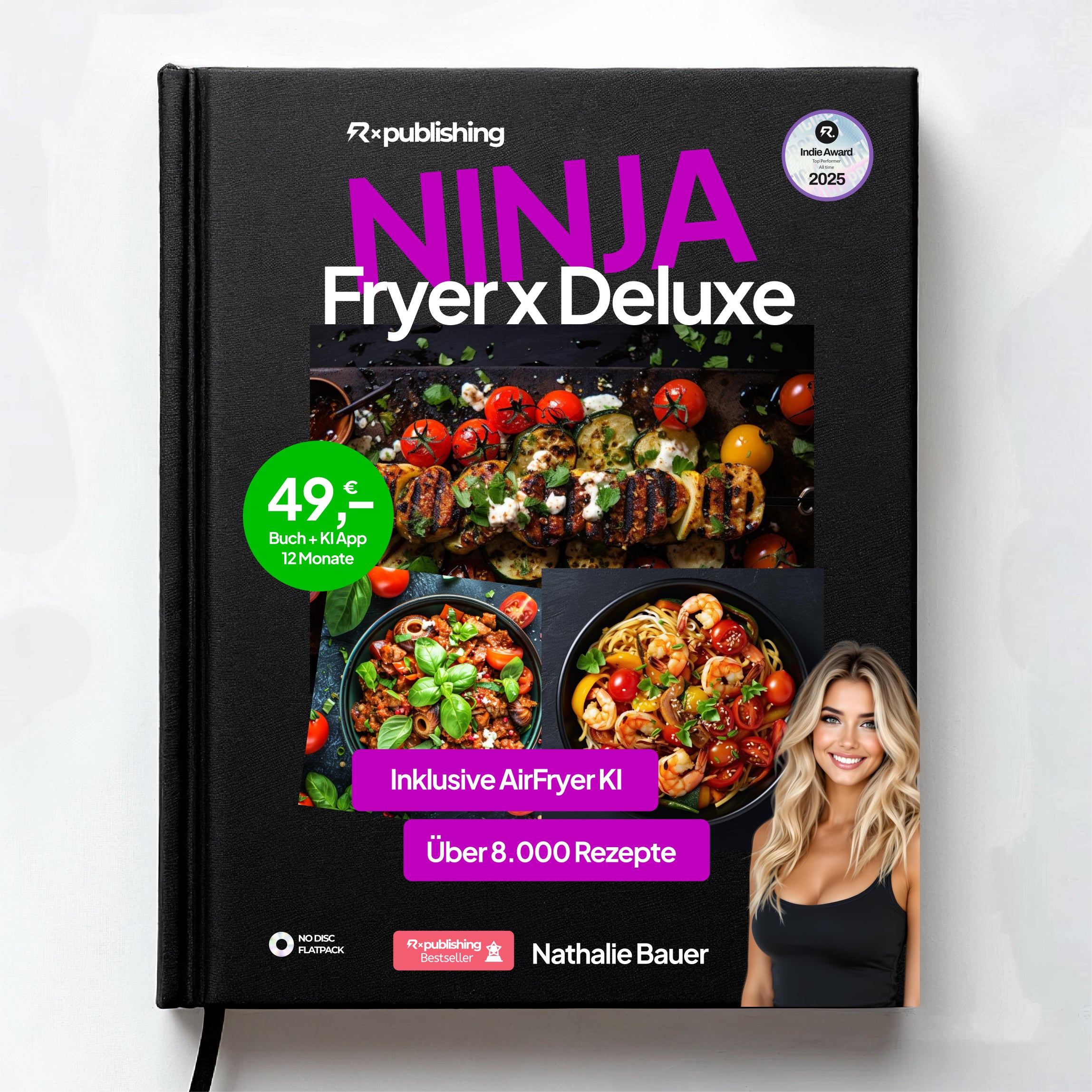 Neu: Ninja AirFryer Blitzrezepte+ App. 8.000 Rezepte. 12 Monate on Demand + Buch